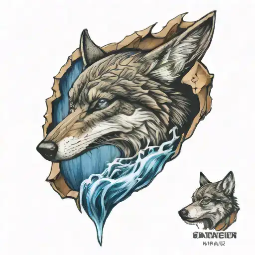 Water Wolf On Cracked Skin Opening