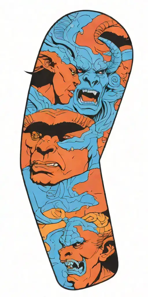 1 Male Minotaur With 1 Captured Female Alien