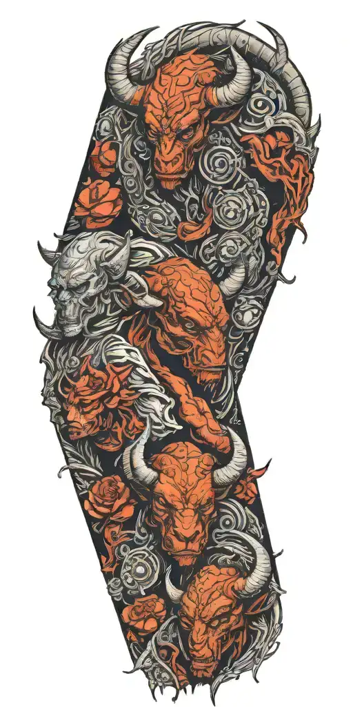 1 Male Minotaur With 1 Captured Female Alien