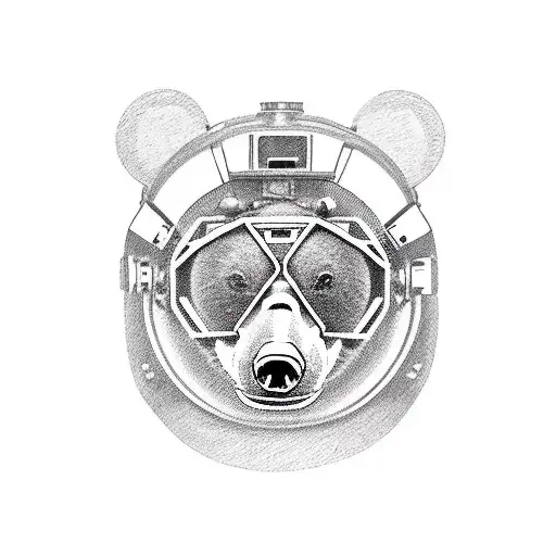 Bear With Welding Helmet And Tig Burner