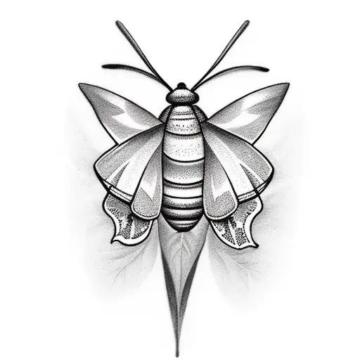 Moth With Lilly Of The Valley