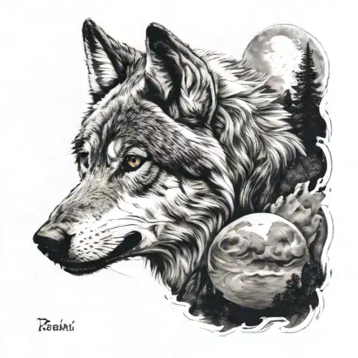 I Would Like A Wolf With The Earth And To Represent Travel And Cooking