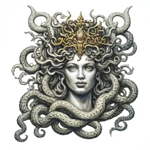 Medusa With Crown