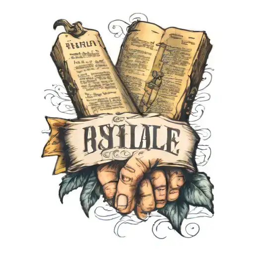 Hand With Bible And Rip Ashalee