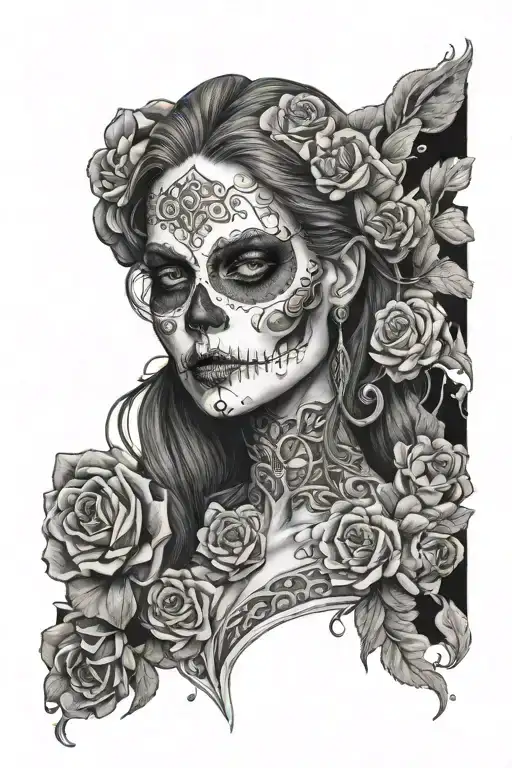 Half Skull Half Lady Face Morphing