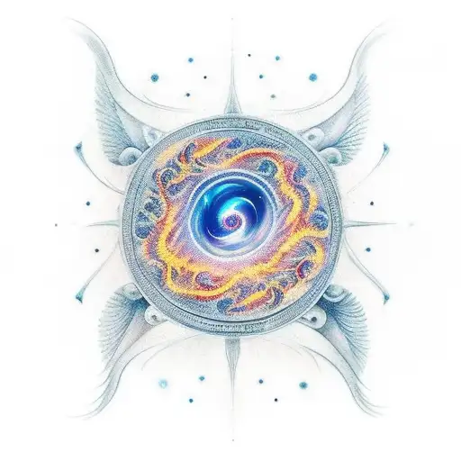 An Ancient Book Of Esoteric Knowledge Engulfed In Swirling Starry Flames