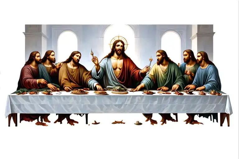 The Last Supper With Jesus Christ And Black Apostles