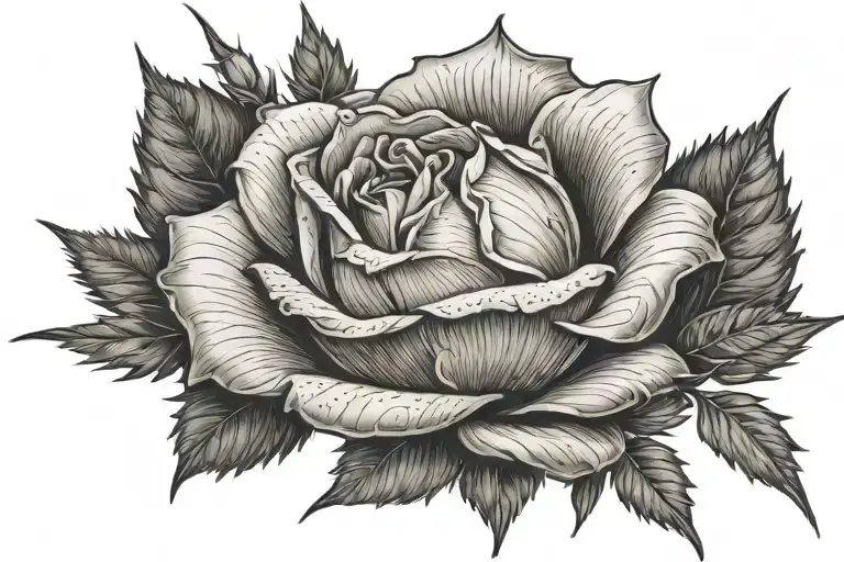 Rose With Prominent Thorns On The Stem