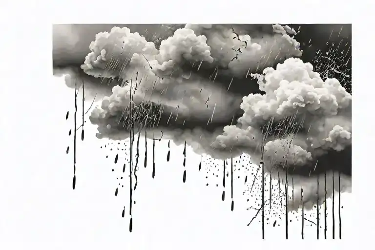 Rain With Cloud Elyptic