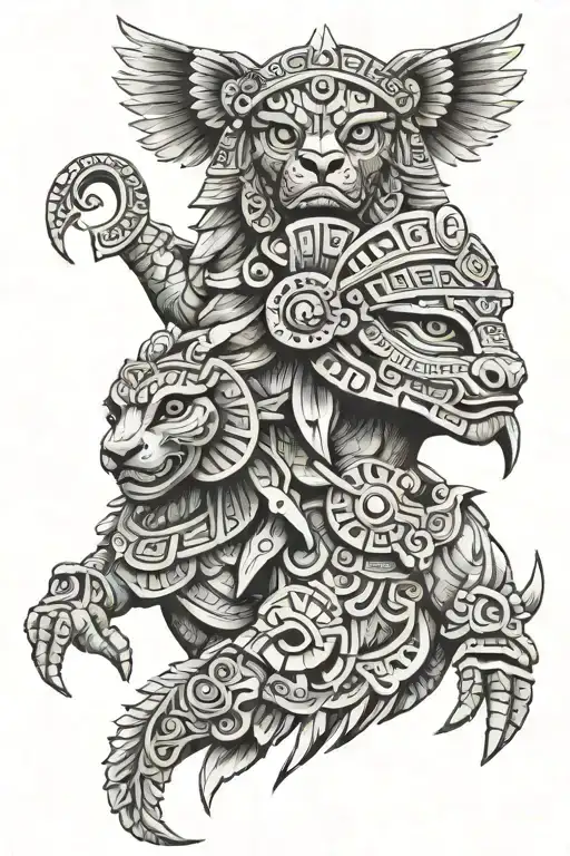 Aztec Gods In Their Animal Form