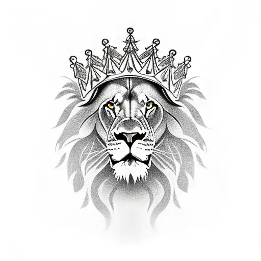 Lion With Crown And Jewels