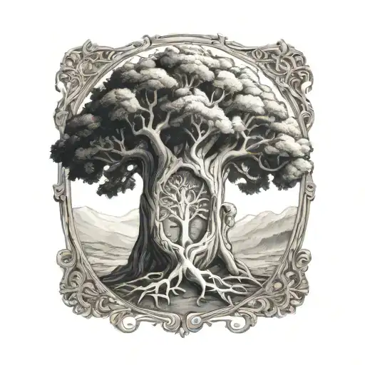 Yggdrasil And Tombstone