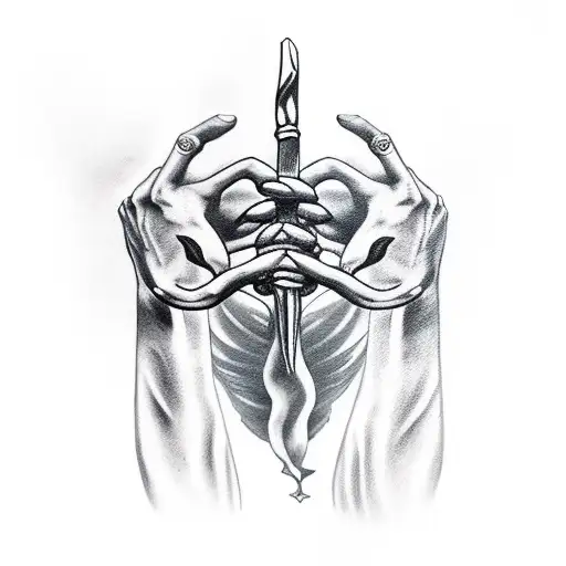 Greek God Arm Fighting The Grim Reaper