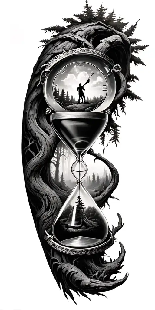 Forest And Family And Hour Glass And Infinity