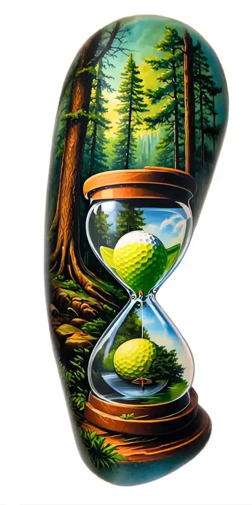 Forest And Family And Hour Glass And Infinity And Golf Green