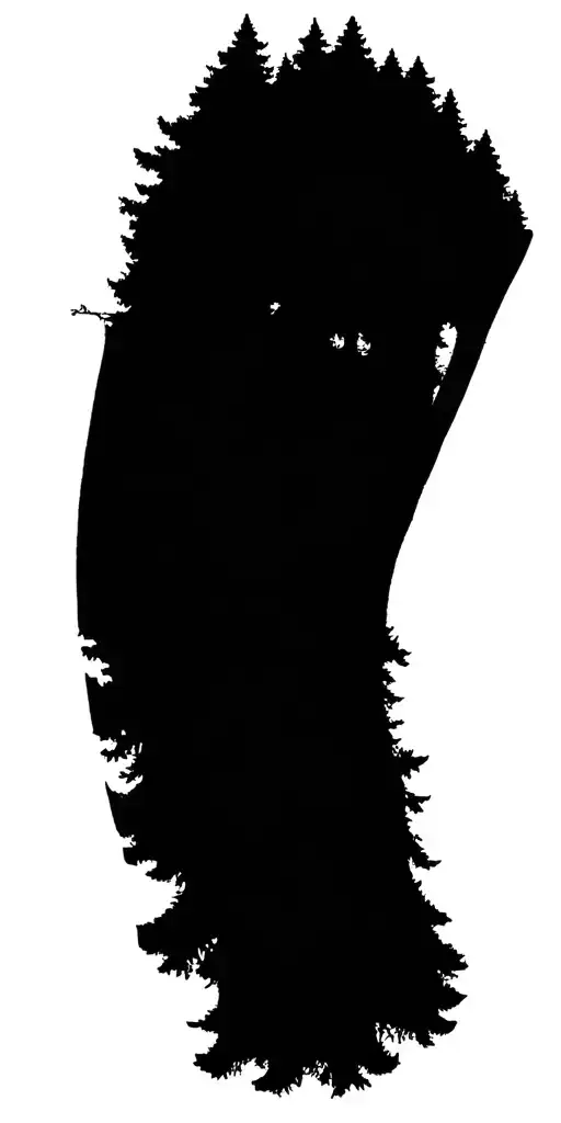 Forest And Family Tree And Hour Glass Father With 3 Kids And Golf And