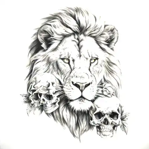 Lion And Skull