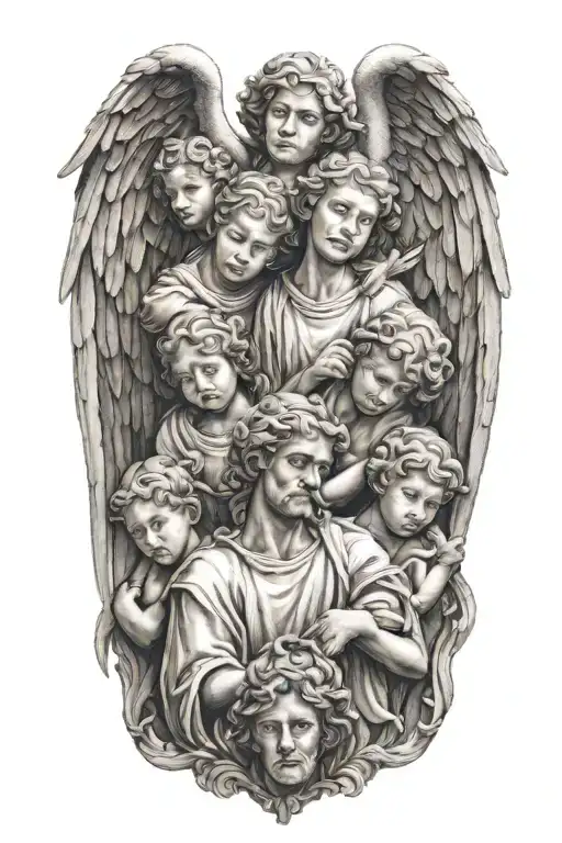 Angel With Multiple Heads