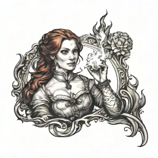 Triss Merigold With Fire