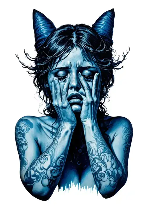 Anxiety Portrayed As A Blue