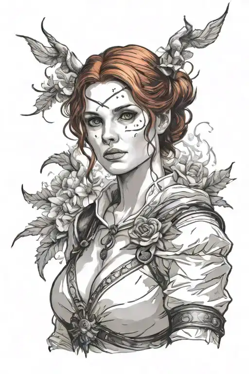 Triss Merigold With Fire Rising