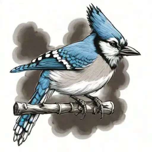 Blue Jay Bird Sitting