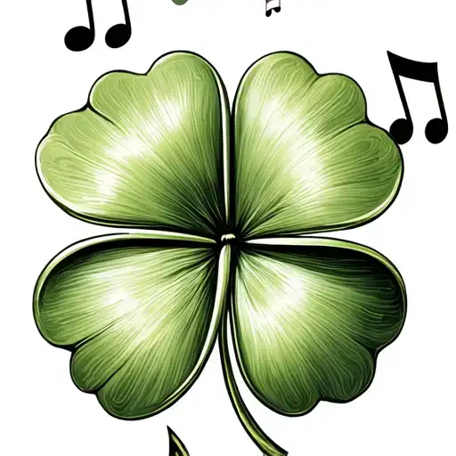 Four -Leaf Clover With Music Note
