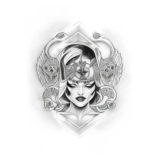 Witch Women Representing The Symbol Gemini