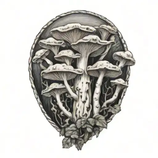 Oyster Mushrooms Growing Up To Shoulder