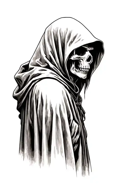 Hooded Grim Reaper Side Profile