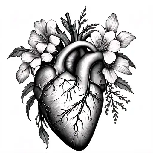 March And September Birth Flower Within Anatomical Heart