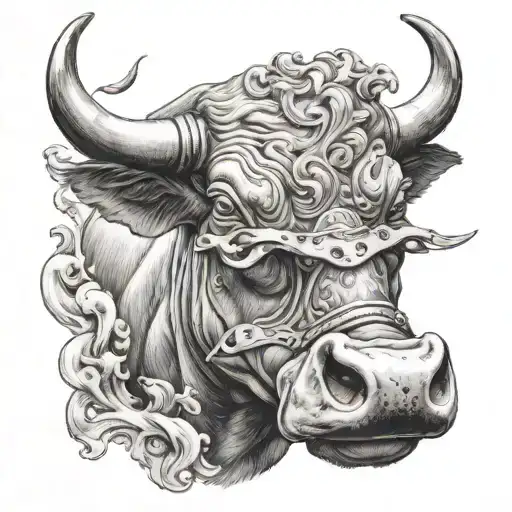 Bull Steam Out Of Nose