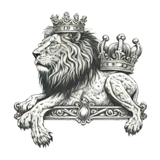 Lion Wearing A Crown