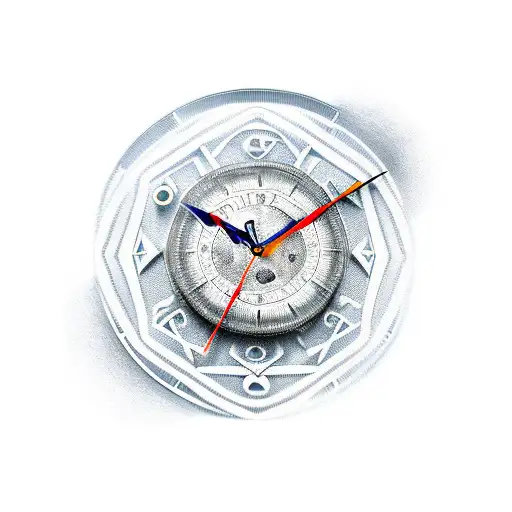 Kronos Titan In Human Form With A Clock