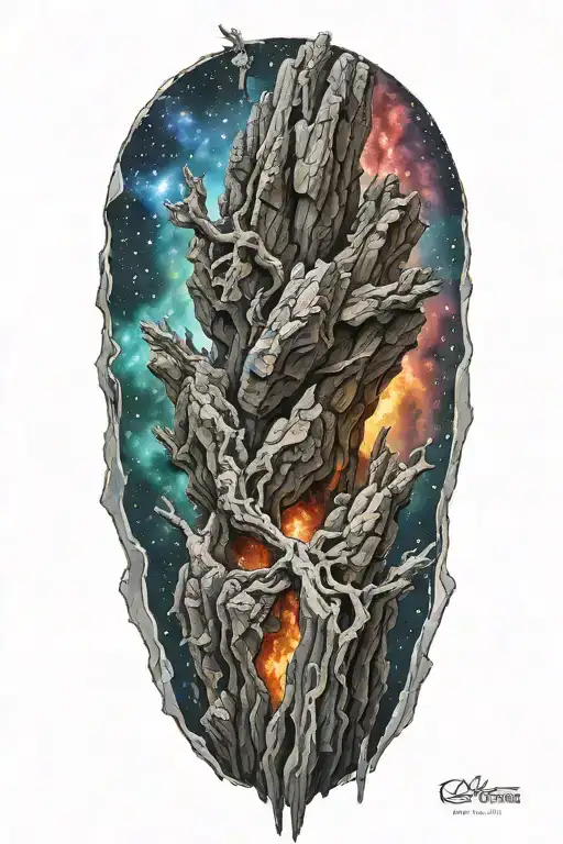 Realistic Pillars Or Creation In Color