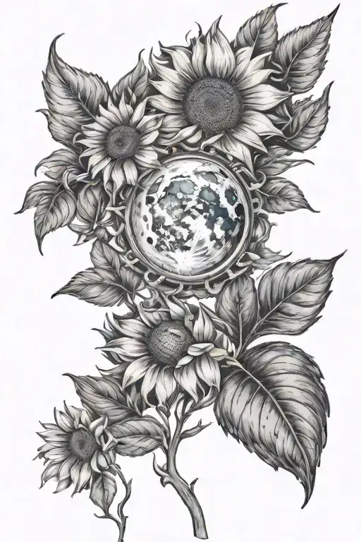 Moon To Sun Flower