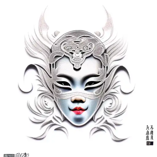 Chinese Women With Mask