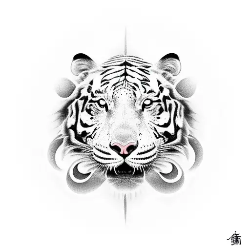 Black Dragon White Tiger Forming A Ying Yang