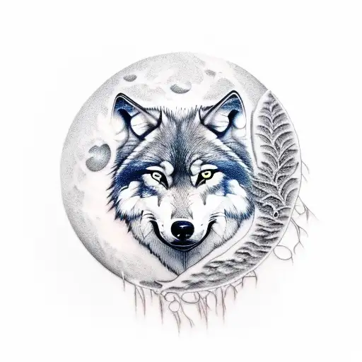 Wolf Loneliness Moon