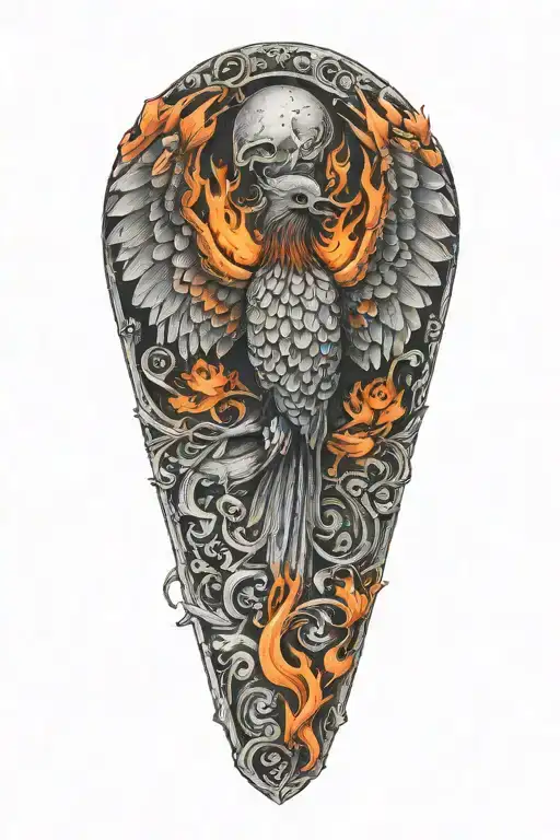 A Phoenix In A Grave Stone