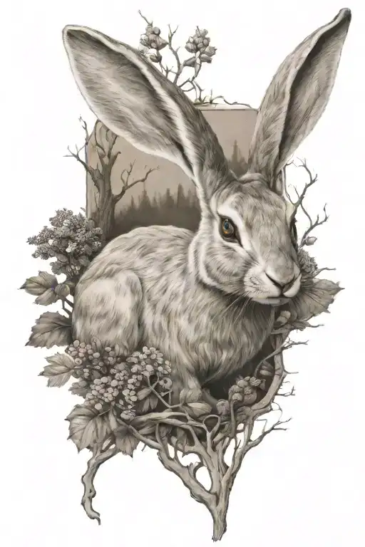 Cross And Rabbit And Forest