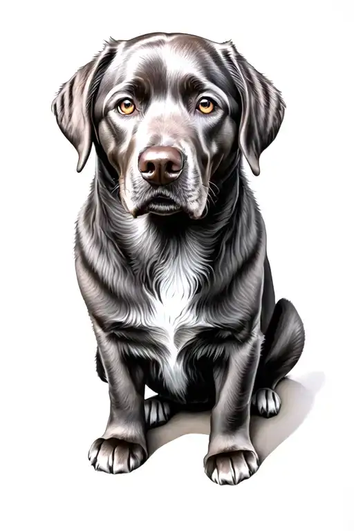 Labrador Dog Figure Sitting
