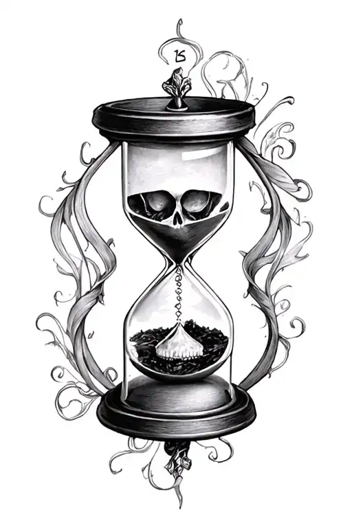 Hourglass Dark Death Time Piece