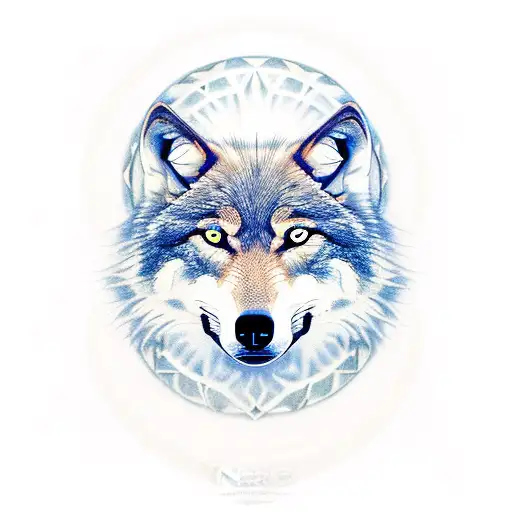 Wolf Merging With Hour Glass