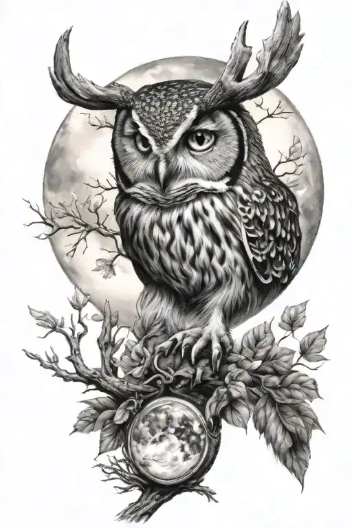 Deer Owl Moon