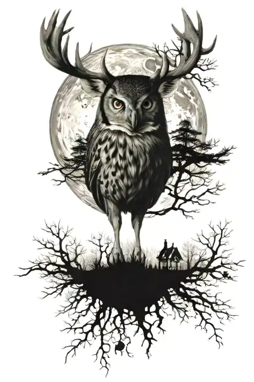 Deer Owl Moon Made