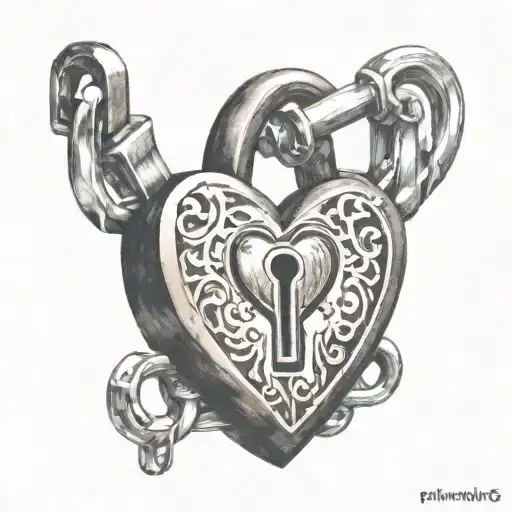 Broken Heart Shaped Lock