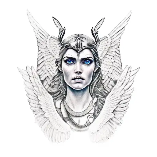 From Upper Quad To Below Knee Norse Meets Greek Mythology With A Valkyrie With A Beatiful Face