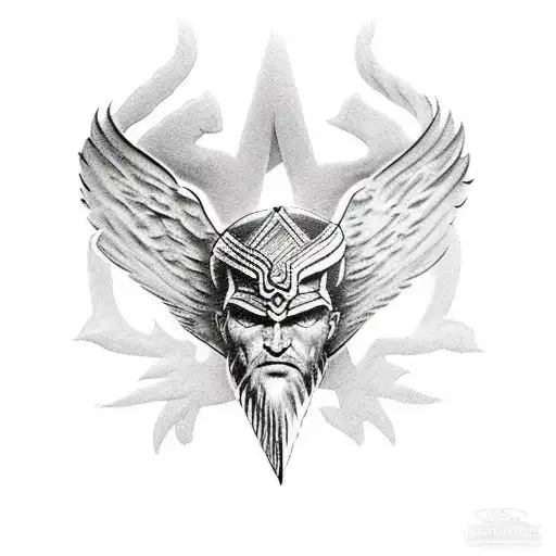 God Of War 4 Tattoo With Valkyrie And Battles