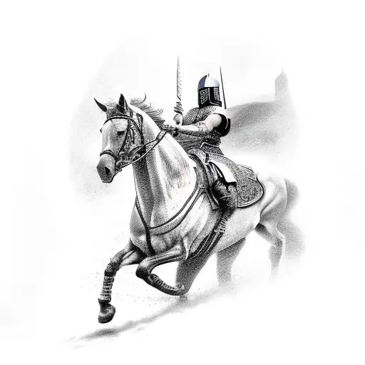 Gladiator Riding A Horse